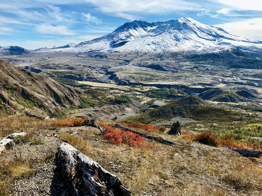 Mount St Helens, 2020, aluminum, 16 x 20 in. / 40.64 x 50.8 cm.