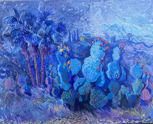 Mystical Garden, 2024, acrylic on canvas, 16 x 20 in. / 40.64 x 50.8 cm.