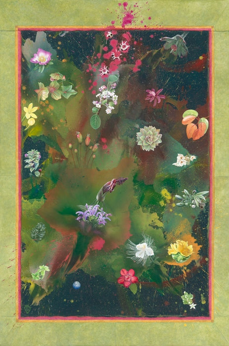 NA PUA - WHERE HAVE ALL THE FLOWERS GONE?, 2022, mixed aquamedia on canvas, 42 x 30 in. / 106.68 x 76.2 cm.