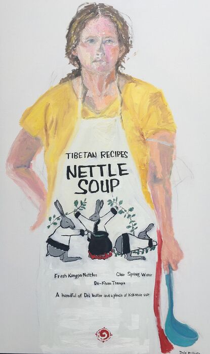 Nettle Soup (Self Portrait), 2020, oil on canvas, 40 x 30 in. / 101.6 x 76.2 cm.