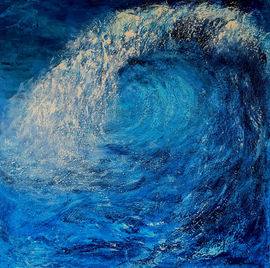 North Shore Wave, 2022, acrylic on canvas, 30 x 30 in. / 76.2 x 76.2 cm.