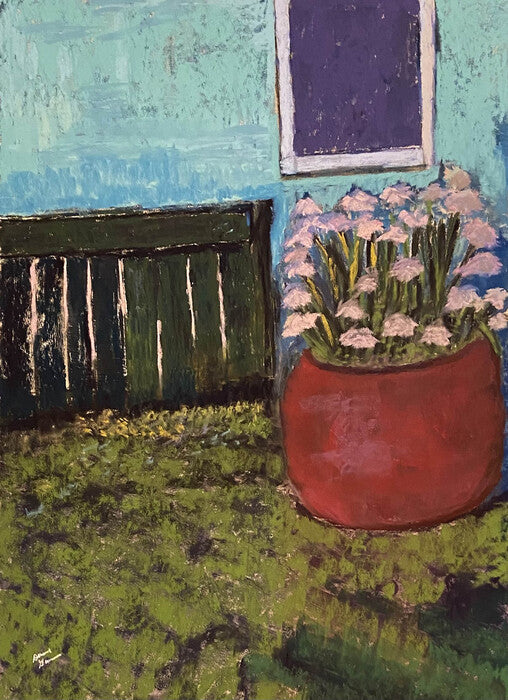 Old Farmhouse, 2023, pastel on board, 27.5 x 20.5 in. / 69.85 x 52.07 cm.