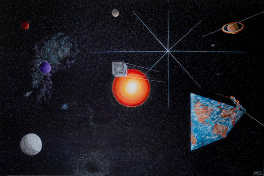 Outer Space, 2022, acrylic on canvas, 48 x 72 in. / 121.92 x 182.8 cm.
