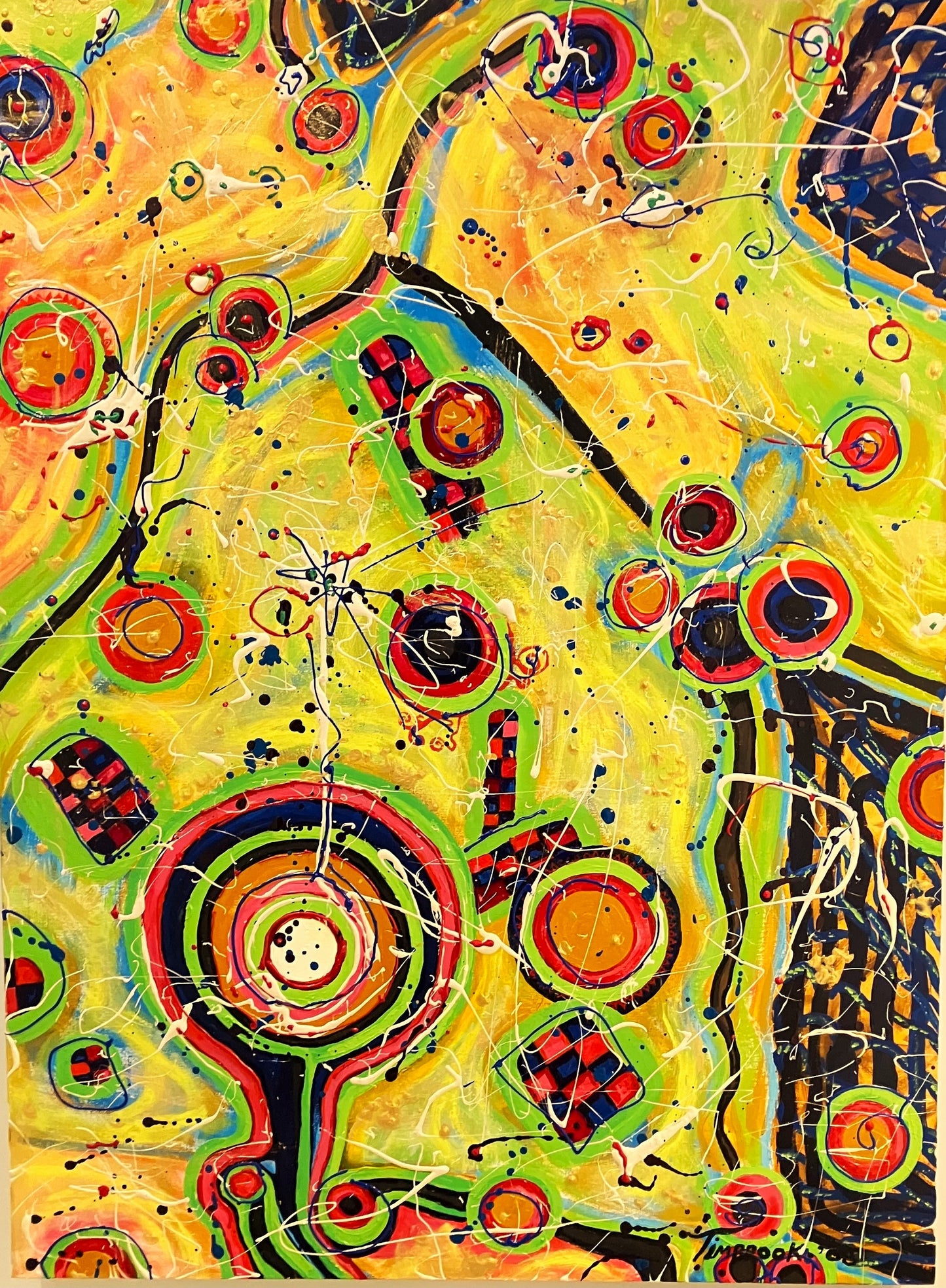 PINBALL CELEBRATION, 2026, acrylic on canvas, 40 x 30 in. / 101.6 x 76.2 cm.