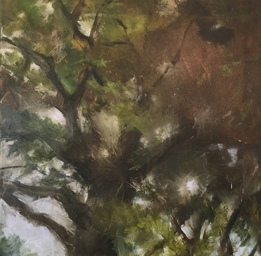Pine Top II, 2019, oil on canvas, 20 x 20 in. / 50.8 x 50.8 cm.