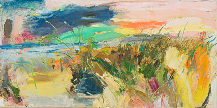 National Seashore Pink Time of Night, 2022, oil on canvas, 24 x 48 in. / 60.96 x 121.92 cm.