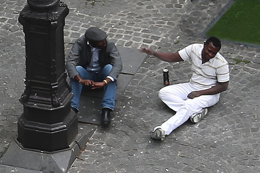 Joking Friends at Pompidou Center, 2023, photography, 6 x 9 in. / 15.24 x 22.86 cm.