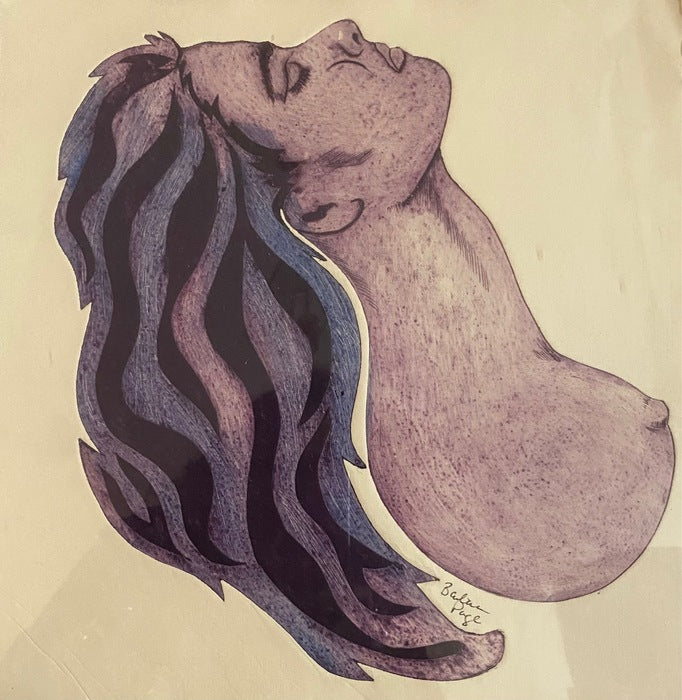 Purple Bust, 1987, collograph, 20 x 19 in. / 50.8 x 48.26 cm.