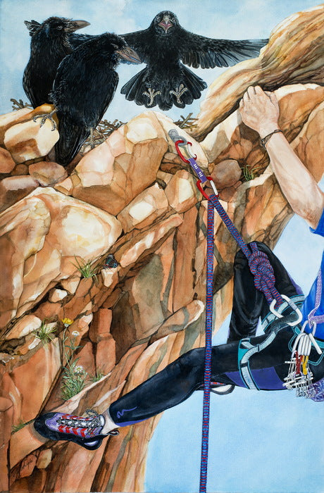 Raven Mad, 2020, watercolor, 48 x 36 in. / 121.92 x 91.44 cm.
