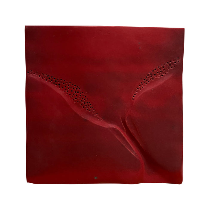 Red, 2023, terracotta, 13 x 13 in. / 33.02 x 33.02 cm.