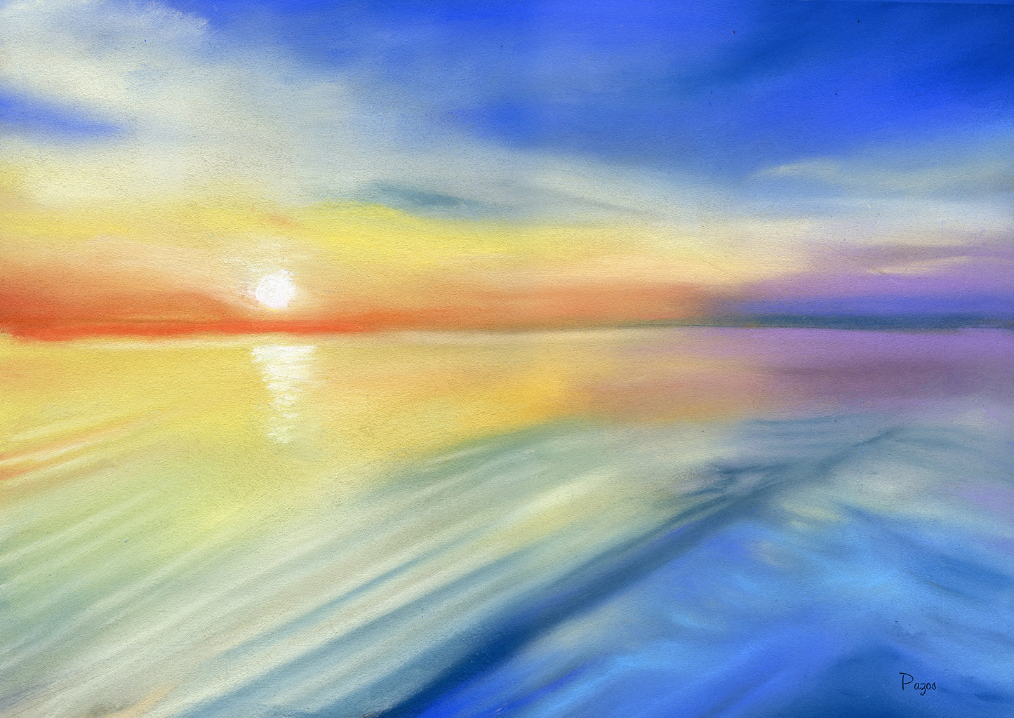 Ripples, 2023, soft pastel, 19 x 12 in. / 48.26 x 30.48 cm.