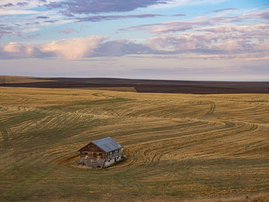 Rolling Valley Sunrise, 2023, aluminum, 20 x 30 in. / 50.8 x 76.2 cm.