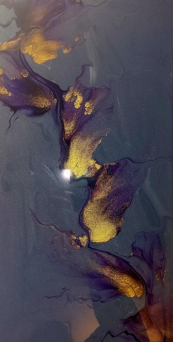 Royalty, 2023, acrylic canvas painting, 10 x 20 in. / 25.4 x 50.8 cm.
