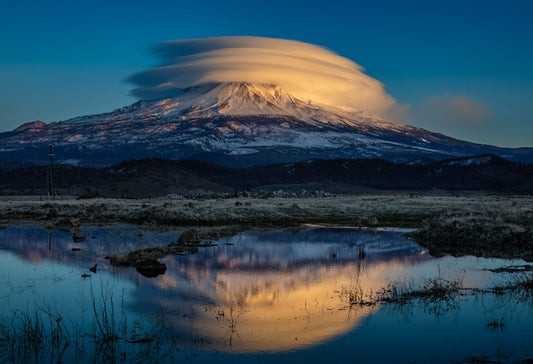 Lenticular Clouds Over Shasta, 2023, giclee print, 11 x 14 in. / 27.94 x 35.56 cm.