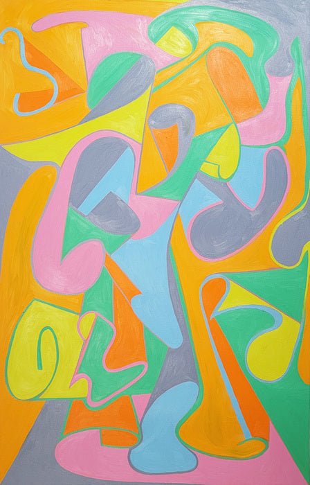 Skirmish, 2024, oil on canvas, 66 x 42 in. / 167.64 x 106.68 cm.