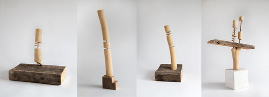 Stacks/Recuperations Series, 2023, sculpture, 17.5 x 15.25 x 8.95 in. / 44.45 x 38.73 x 22.7 cm.