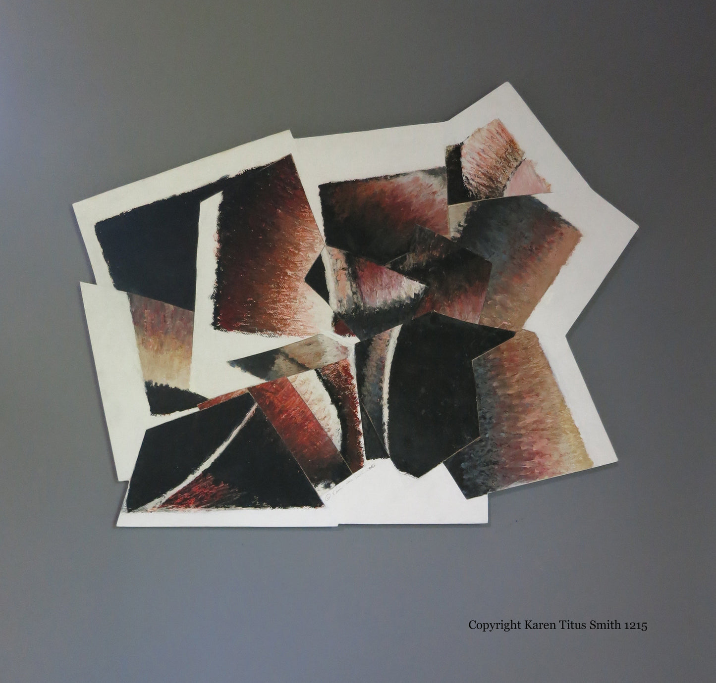 Stage Door, 2024, acrylic & paper on wood, 28 x 35 in. / 71.12 x 88.9 cm.
