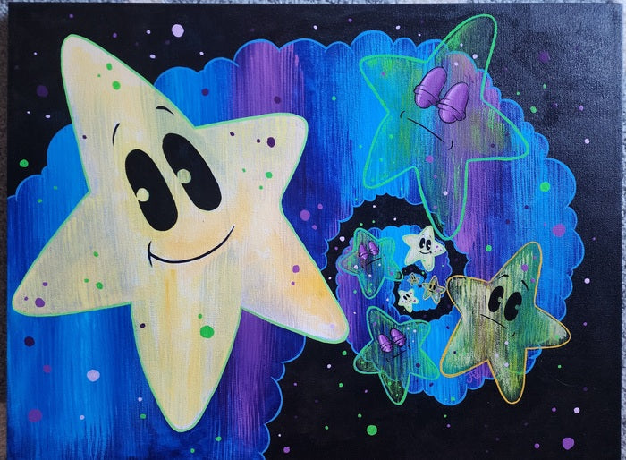 Star Light, 2022, acrylic on canvas, 18 x 24 in. / 45.72 x 60.96 cm.