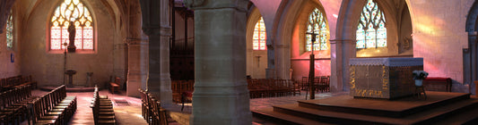 St. Michel de Vaucelles, Caen, France, 2022, digital photography, 11 x 42 in. / 27.94 x 106.68 cm.