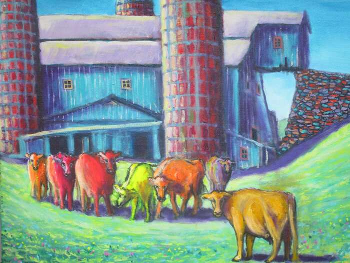 Stoltzfus Amish Farm, 2022, oil on canvas, 20 x 30 in. / 50.8 x 76.2 cm.