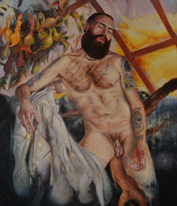 Strongman, 2017, oil on canvas, 53 x 46 in. / 134.62 x 116.84 cm.