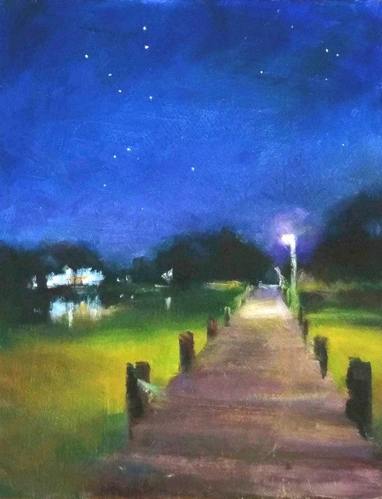 Summer Night, 2022, oil, 14 x 11 in. / 35.56 x 27.94 cm.