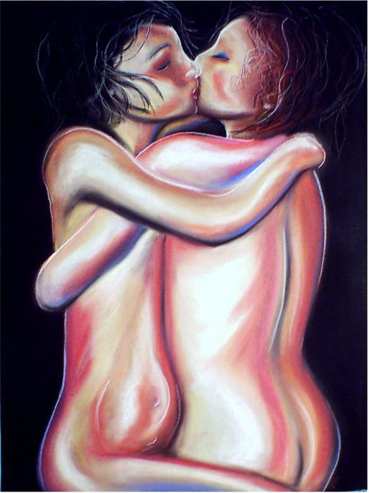 Then They Kissed, 2008, pastel on paper, 36 x 26 in. / 91.44 x 66.94 cm.