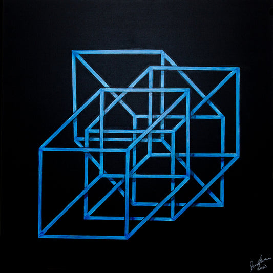 Triple Square, 2021, acrylic on canvas, 36 x 36 in. / 91.44 x 91.44 cm.