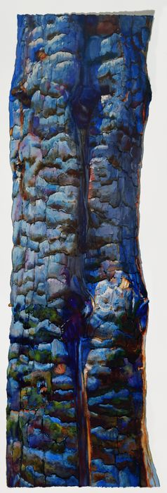 Winter Rim, 2019, watercolor on torn paper, 52 x 16 in. / 132.08 x 40.64 cm.