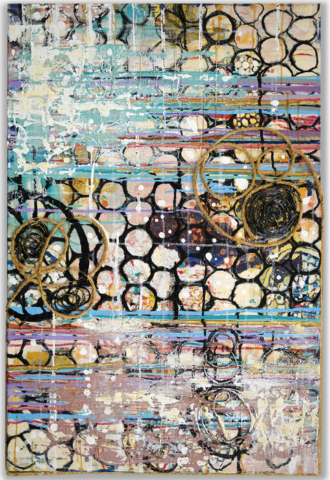 Woven Surface, 2023, mixed media on canvas, 36 x 24 in. / 91.44 x 60.96 cm.