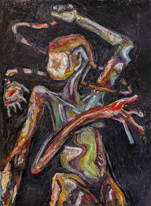 The Other Yoyoist, 2023, oil on paper, 24 x 18 in. / 60.96 x 45.72 cm.